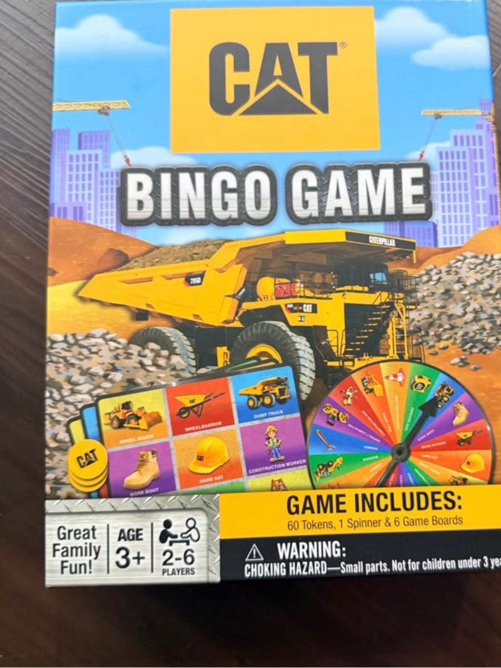 Yellow Construction Bingo Game